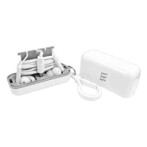 1.0 Main Custom Printed Earphones with Protective Case Merchlist Add Your Design or Logo to Custom Earphones