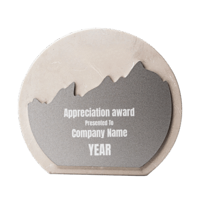 1.0 Main Custom Printed Moon Stone Plaque Award Merchlist Add Your Design or Logo to Custom Plaque Award