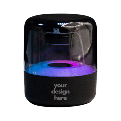 1.0 Main Custom Printed RGB Transparent Bluetooth Speaker Merchlist Add Your Design or Logo to Custom Bluetooth Speaker