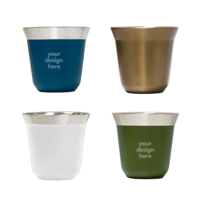 1.0 Main Custom Printed Victora Stainless Steel Espresso Cup Merchlist Add Your Design or Logo to Custom Espresso Cup
