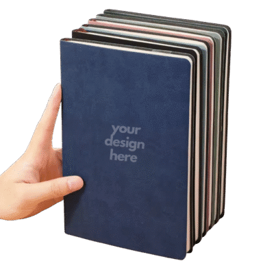 1. Main Customa Printed Soft Leather A5 Notebook Merchlist Print Your Logo on A5 Notebook