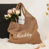 Custom Printed Crochet Beach Tote Bag Merchlist Add Your Design or Logo to Custom Crochet Beach Tote Bag 13