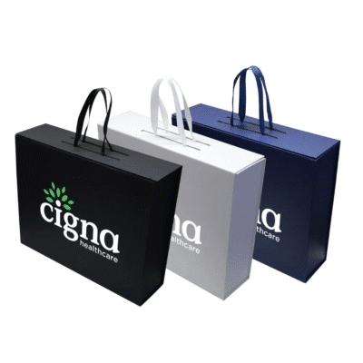 Custom Printed Foldable Gift Box with Magnetic Flap & Ribbon Handle Merchlist Add Your Design or Logo to Custom Foldable Gift Box 10