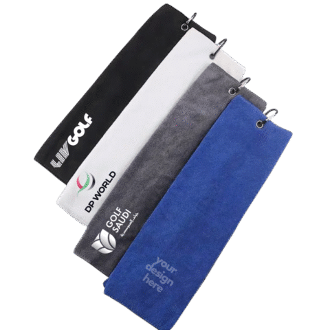 1. Main Custom Branded Golf Towel with Carabiner Clip Merchlist Add Your Logo on Golf Towel