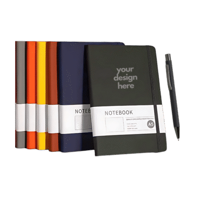 1. Main Custom Printed A5 Hard Cover Notebook with Pen Merchlist Add Your Logo to Custom A5 Notebook