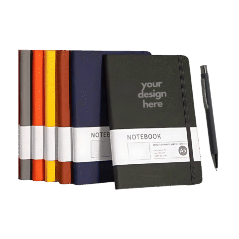 1. Main Custom Printed A5 Hard Cover Notebook with Pen Merchlist Add Your Logo to Custom A5 Notebook