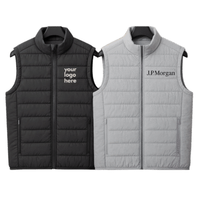 1. Main Custom Printed Puffer Vest Jacket Merchlist Print Your Logo on Custom Puffer Jacket Vest FInanceBro Vest