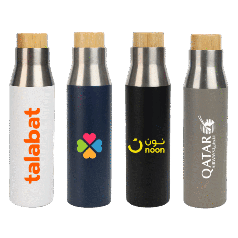 1. Main Custom Printed Quench Bottle with Bamboo Lid Merchlist Print Your Logo on Quench Bottle