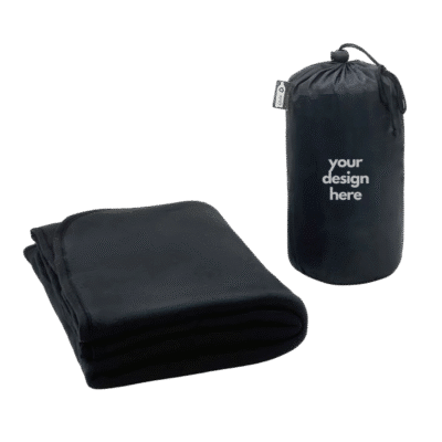1. Main Custom Printed Travel Blanket with Pouch Merchlist Print Your Logo on Travel blanket