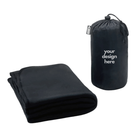 1. Main Custom Printed Travel Blanket with Pouch Merchlist Print Your Logo on Travel blanket