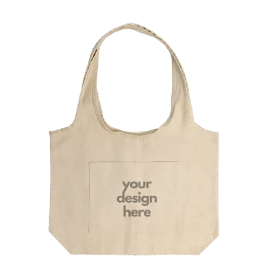 1.0 Main Custom Printed Hobo Cotton Tote Bag Add Your Design or Logo to Custom Hobo Cotton Tote Bag