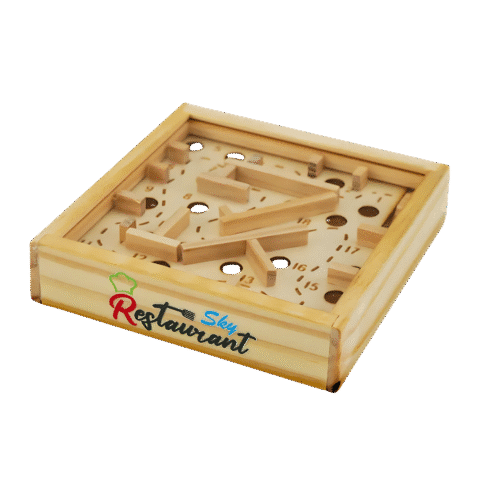1.0 Main Custom Printed Wooden Maze Board Game Add Your Design or Logo to Custom Wooden Maze Board Game
