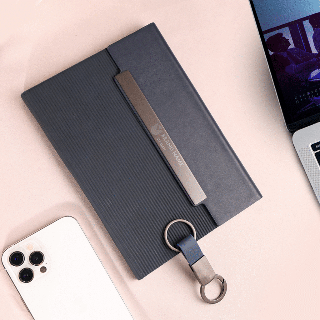 Custom Branded A5 Flap Notebook - Add Your Logo - Merchlist