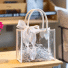 Custom Printed Transparent Chic Tote Bag Add Your Design or Logo to Custom Transparent Chic Tote Bag 1