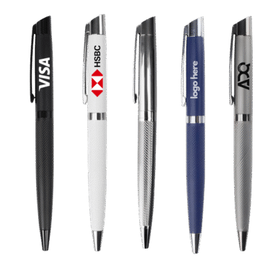 1. Main Custom Branded Chrome Metal Pen Merchlist Print or Engrave Your Name or Company Logo on Premium Chrome Pen for Executives VIP