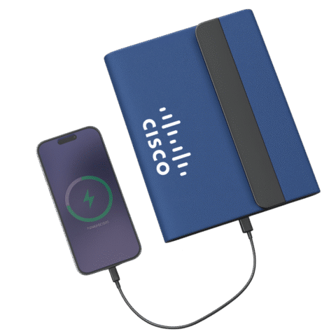 1. Main Custom Printed Bergmund 10K Powerbank Portfolio Merchlist Print Your Design or Logo on Smart Tech Notebook Portfolio Organizer