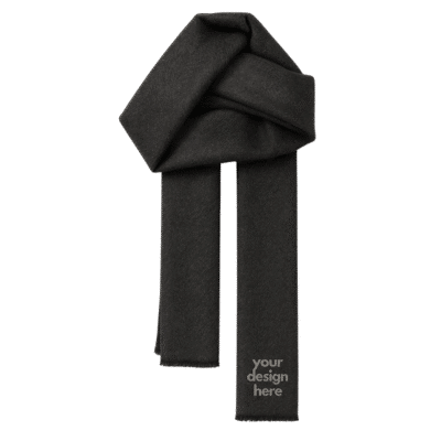 1. Main Custom Printed Herringbone Wool Scarf Merchlist Print Your Name or Logo on Custom Wool Scarf