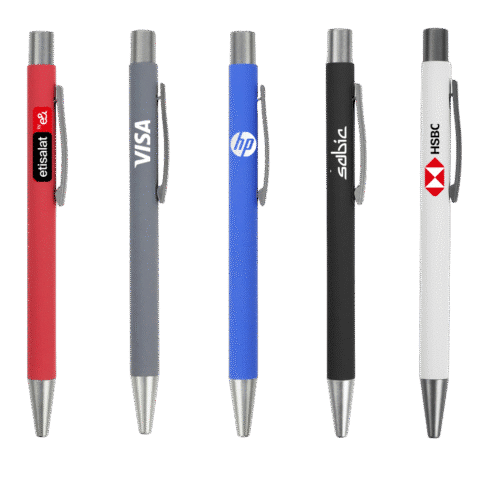 1. Main Custom Printed Metal Push Pen Merchlist Print Your Logo on Custom Office Push Pen