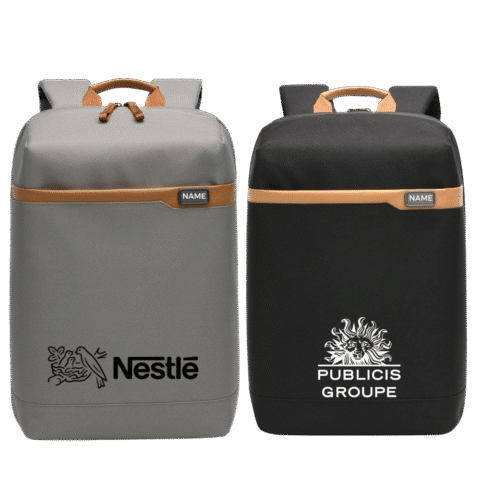 1. Main Custom Printed OfficePro Executive Backpack Merchlist Print Your Name Initials Logo on Custom Office Executive Backpack