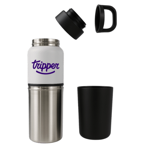 1. Main Custom Printed TeaTrek Bottle with Detachable Cup Merchlist