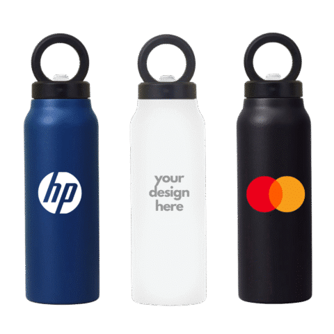 branded water bottle
