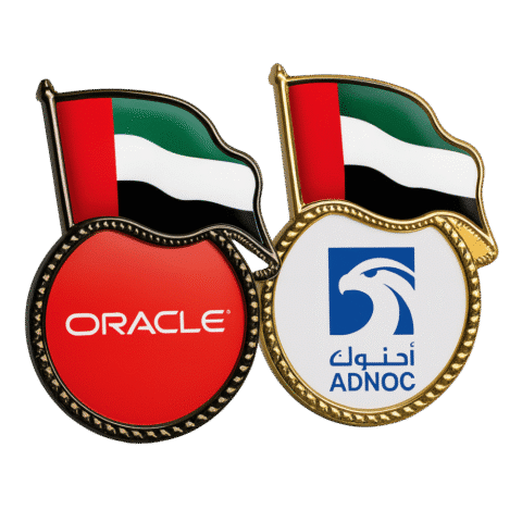 1. Main Custom Printed UAE Flag Pin Badge Merchlist Print Your Logo on Custom UAE National Day Flag Day Badge