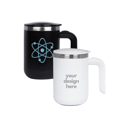 1.0 Main Custom Printed CAFFE Auto-Stir Coffee Mug Your Design or Logo to Custom CAFFE Auto-Stir Coffee Mug