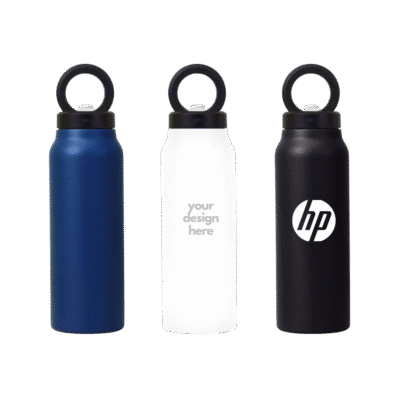 1.0 Main Custom Printed Double Walled Water Bottle with Magnetic Phone Mount Add Your Design or Logo to Custom Double Walled Water Bottle with Magnetic Phone Mount