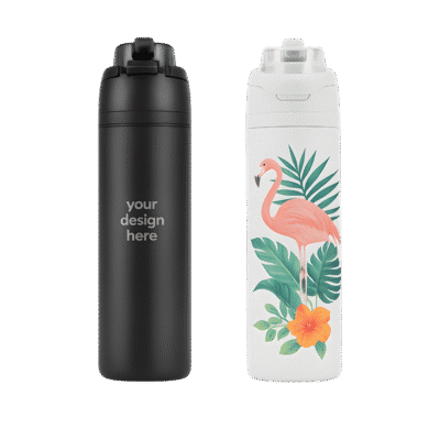 1.0 Main Custom Printed DualSip Sports Water Bottle Your Design or Logo to Custom DualSip Sports Water Bottle