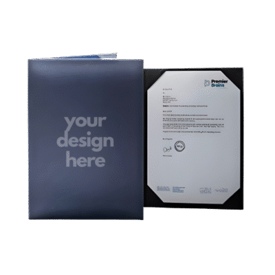1.0 Main Custom Printed Preluxe Document Folder Add Your Design or Logo to Custom Preluxe Document Folder