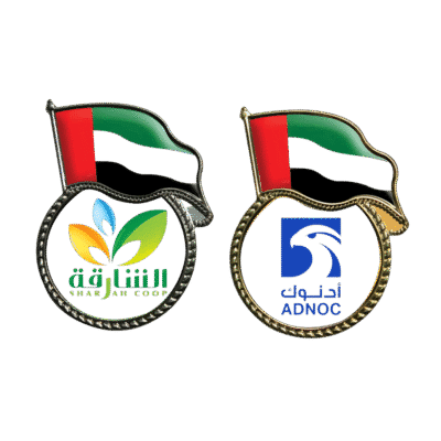 1.0 Main Custom Printed UAE Flag Pin Badge Add Your Design or Logo to Custom UAE Flag Pin Badge