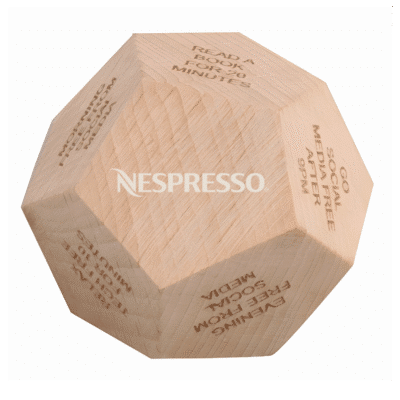 Custom Printed ORLI - eco-neutral Digital Detox Wooden Dice Merchlist Print Your Logo on Desk Accessories Detox Toy