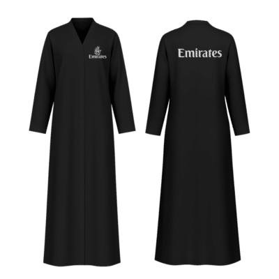 1. Main Custom Branded Workwear Abaya Merchlist Print or Embroider Your Name Logo or Design on Custom Abaya