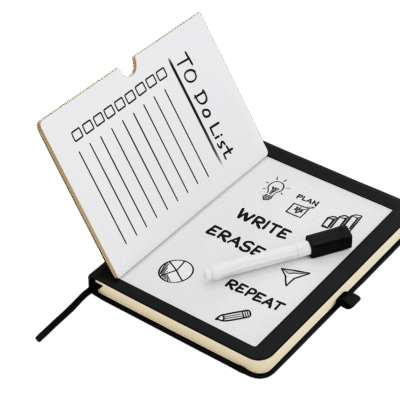 1. Main Custom Printed Slate Brainstorm Notebook Merchlist Print Your Name or Logo on A5 Notebook with Slate for Brainstorming
