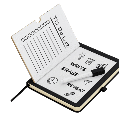 1. Main Custom Printed Slate Brainstorm Notebook Merchlist Print Your Name or Logo on A5 Notebook with Slate for Brainstorming