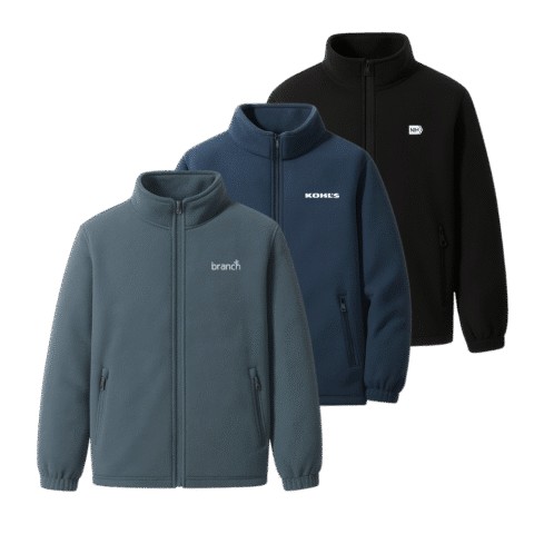 1.0 Main Custom Printed Fleece Jacket with Pockets Add Your Design or Logo to Custom Fleece Jacket with Pockets