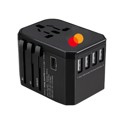 1.0 Main Custom Printed GLOW Universal Travel Adapter Add Your Design or Logo to Custom GLOW Universal Travel Adapter
