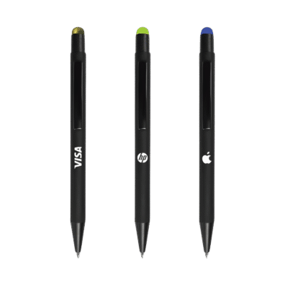 1.0 Main Custom Printed Halo Black Stylus Pen Add Your Design or Logo to Custom Halo Black Stylus Pen