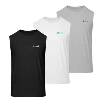 1.0 Main Custom Printed Luxe Muscle Tank Add Your Design or Logo to Custom Luxe Muscle Tank