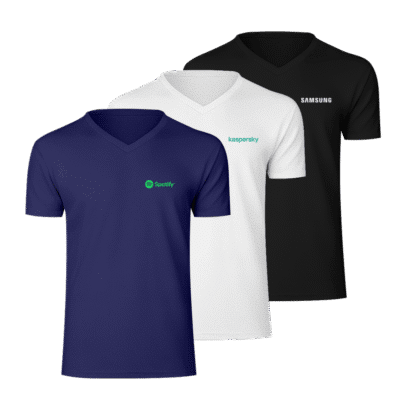 1.0 Main Custom Printed Luxe V-Neck T-shirt Add Your Design or Logo to Custom Luxe V-Neck T-shirt