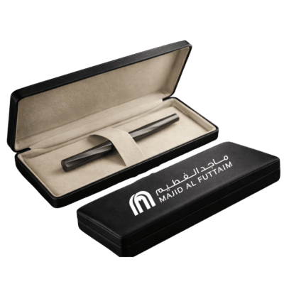 1. Main Custom Branded Leather & Suede Pen Box Merchlist Print Your Name or Logo on Custom Leather Pen Box
