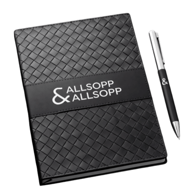 1. Main Custom Branded Luxe A5 Notebook & Pen Gift Set Merchlist Print Your Design Name or Logo on Premium A5 Office Notebook