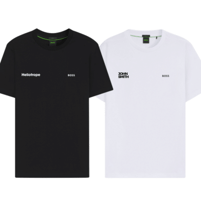 1. Main Custom Printed Hugo Boss Stetch Cotton T-shirt with Logo Merchlist Print Your Name Logo or Design on BOSS T-shirts