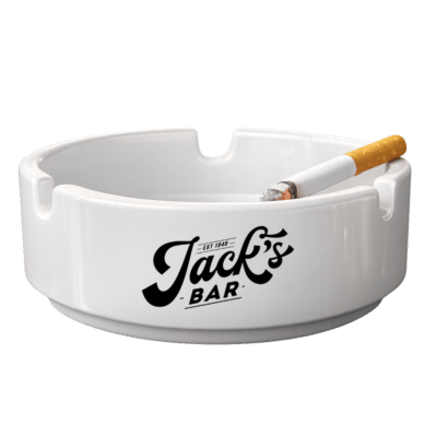 1. Main Custom Printed Round Porcelain Ashtray Merchlist Print Your Design Logo or Bar Name on Custom Personalized Ash Tray