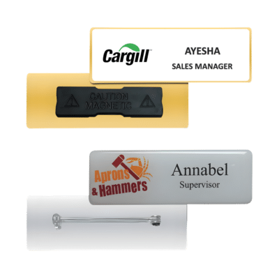 1.0 Main Custom Printed Pin Metal Name Badge Add Your Design or Logo to Custom Pin Metal Name Badge