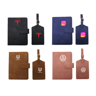 1.0 Main Custom Printed Voyager Passport Cover with Luggage Tag Add Your Design or Logo to Custom Voyager Passport Cover with Luggage Tag