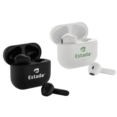 1. Main Custom Branded Nuvo Wireless Earbuds Merchlist Print Your Logo on Custom Wireless Bluetooth Earbuds for Android and iPhone