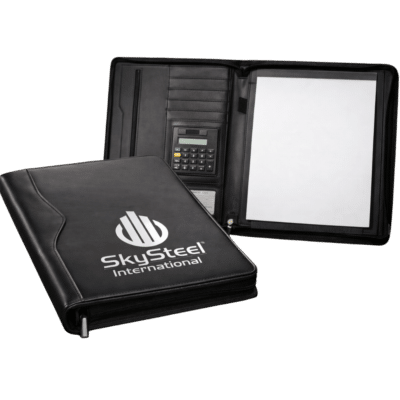 1. Main Custom Printed Executive Leather Portfolio Merchlist Print Your Logo on Custom Organizer and Portfolio with Calculator