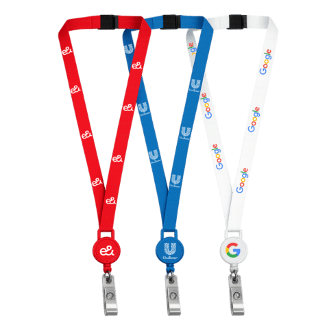 1. Main Custom Printed Reel Badge Lanyard with Safety Lock Merchlist Print Your Design or Logo on Custom Lanyards
