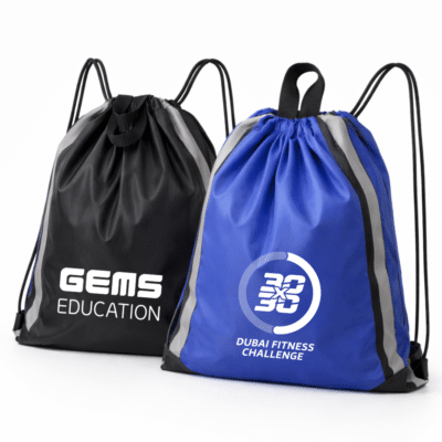 1. Main Custom Printed Reflective Drawstring Bag Merchlist Print Your Logo or Design on Reflective Safety Drawsteing Bag for School, Gym, Marathon, Workout